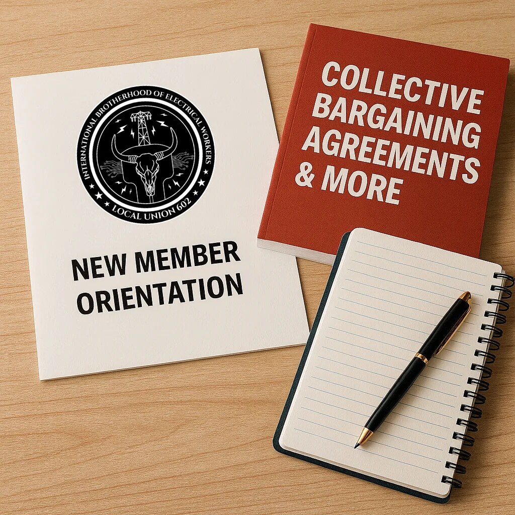 IBEW Local 602 New Member Orientation graphic