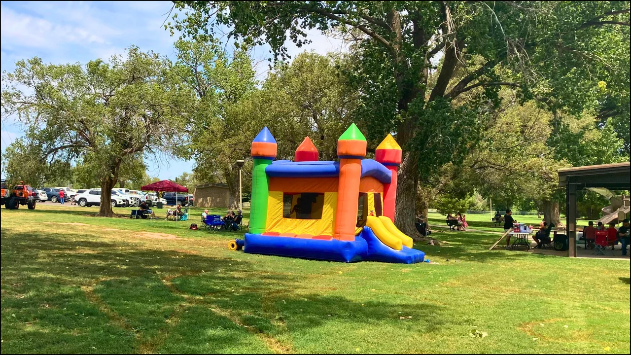 Children’s bounce house at a Local 602 picnic